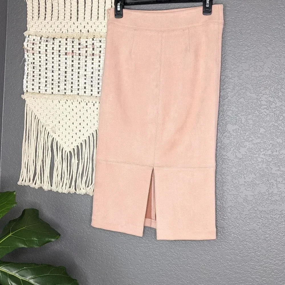 Anthropologie Akemi + Kin Faux Suede Midi Skirt